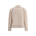 Max Mara Beige Wool Turtleneck