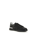 Philipp Plein Black Calf Leather Bos Taurus Athletic Sneakers