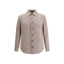 ZEGNA Brown Cashmere Dress Shirt