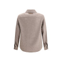 ZEGNA Brown Cashmere Dress Shirt
