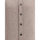 ZEGNA Brown Cashmere Dress Shirt