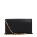 PINKO Black Leather Clutch Bag