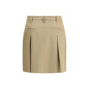 Brunello Cucinelli Beige Cotton Mini Skirt
