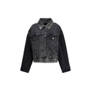 PINKO Gray Cotton Denim Jacket