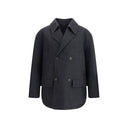 Fendi Gray Fleece Wool Coat