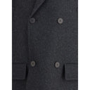 Fendi Gray Fleece Wool Coat
