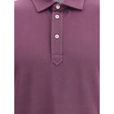Brunello Cucinelli Purple Cotton Polo Shirt
