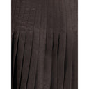 Burberry Brown Silk Midi Skirt