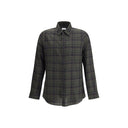 Saint Laurent Green Cotton Pattern Shirt