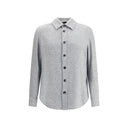 ZEGNA Gray Cashmere Dress Shirt