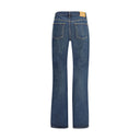 Saint Laurent Blue Cotton Straight-Leg Jeans