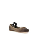 Miu Miu Brown Calf Leather Bos Taurus Ballet Flats
