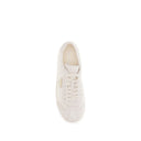 Prada Cream Leather Low Top Sneakers
