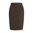 Saint Laurent Brown Denim Skirt