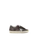 Golden Goose Gray Calf Leather Bos Taurus Low Top Sneakers