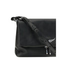 Zadig & Voltaire Black Calf Leather Bos Taurus Shoulder Bag