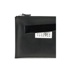 MM6 Black Calf Leather Bos Taurus Clutch Bag