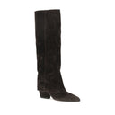 Paris Texas Brown Calf Leather Bos Taurus Flat Boots