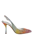 Dolce & Gabbana Multicolor Sequin Slingback Pumps Shoes