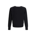 Ami Paris Black Merino Wool Cardigan