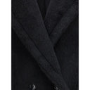 Max Mara Black Alpaca Vicugna Pacos Coat