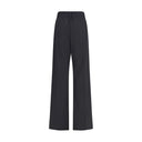 ALAINPAUL Black Fleece Wool Casual Pants