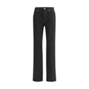 Saint Laurent Black Cotton Straight-Leg Jeans