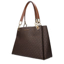 Michael Kors Brown Fabric Shoulder Bags