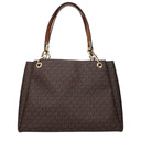 Michael Kors Brown Fabric Shoulder Bags