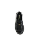 Prada Black Calf Leather Bos Taurus Platform Loafers