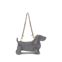 Thom Browne Gray Leather Shoulder Bag