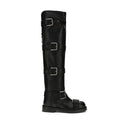 Dolce & Gabbana Black Calf Leather Bos Taurus Lace-Up Boots