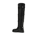 Dolce & Gabbana Black Calf Leather Bos Taurus Lace-Up Boots