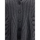 Alexander McQueen Gray Wool Cardigan