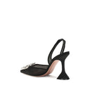 Amina Muaddi Black Polyester High Heel Pumps
