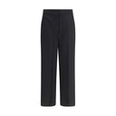 Max Mara Black Fleece Wool Casual Pants