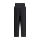 Max Mara Black Fleece Wool Casual Pants