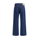 Ami Paris Blue Cotton Straight-Leg Jeans