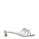Jimmy Choo Gray Leather Flat Sandals