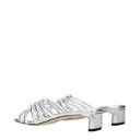 Jimmy Choo Gray Leather Flat Sandals