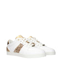 Jimmy Choo White Leather Low Top Sneakers