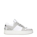 Jimmy Choo White Leather Low Top Sneakers
