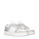 Jimmy Choo White Leather Low Top Sneakers