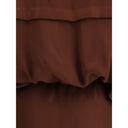 Petar Petrov Bordeaux Silk Casual Dress