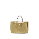 Valentino Garavani Beige Leather Shoulder Bag