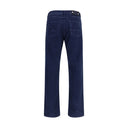 Stone Island Blue Cotton Straight-Leg Jeans