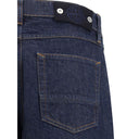 Stone Island Blue Cotton Straight-Leg Jeans