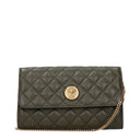 Versace Green Leather Clutch Bag