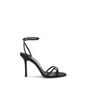 Jimmy Choo Black Calf Leather Bos Taurus Stiletto Heel Sandals