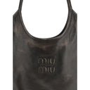 Miu Miu Brown Calf Leather Bos Taurus Shoulder Bag